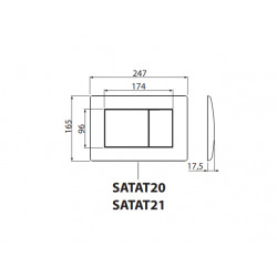 Plaque de commande, blanc brillant (SATAT20)