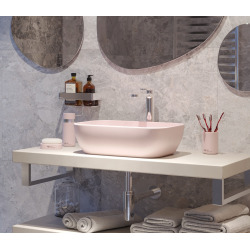 Swiss Aqua Technologies Infinitio Vasque à poser 45,5 x 32,5 x 13,5 cm, sans trop-plein, Rose mat (SATINF4532PM)