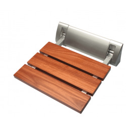 Siko Multi Siège de douche rabattable en bois avec support, Marron (SEDWOOD)