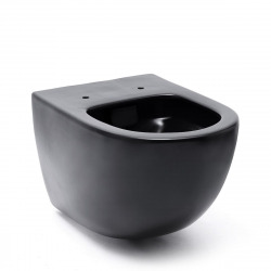  WC suspendu sans bride SAT Infinitio avec abattant softclose, Noir mat (SATINF011RREXPBKM)