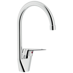 Nobili Blues Mitigeur monocommande évier avec bec mobile 360°, Chrome (BS101113CR)