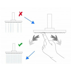  Set de douche avec mitigeur mécanique + Douche de tête 200mm +  Douchette 3 jets, Chrome (SATSSPK)