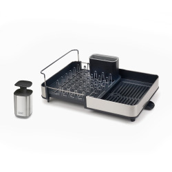 Joseph Joseph Extend Egouttoir extensible avec bonde + pompe à savon liquide inox