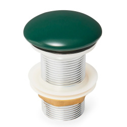 Swiss Aqua Technologies Bonde à écoulement libre Infinitio 5/4 " sans trop plein pour lavabos et vasques, vert foncé mat (PZATKADGEM)