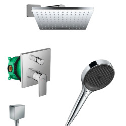 Hansgrohe Vernis Shape Rainfinity Set de douche encastré tout en 1 avec douche de tête 230 XXL + Douchette 3 jets