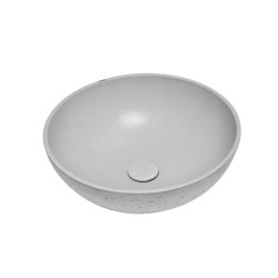  Lavabo à poser SAT Cemento 42x42 cm gris sans trop-plein (CEM4242TS)