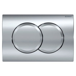 Geberit Delta01 plaque de déclenchement double touche, chrome brillant (115.107.21.1)