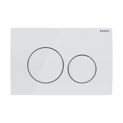 Geberit Delta20 plaque de déclenchement double touche, blanc alpin (115.127.11.1)
