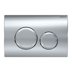 Geberit Delta20 plaque de déclenchement double touche, chrome brillant (115.127.21.1)