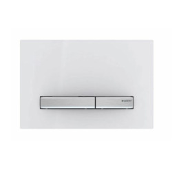 Geberit Plaque de déclenchement Sigma 50, blanc alpin boutons chrome (115.788.11.2)