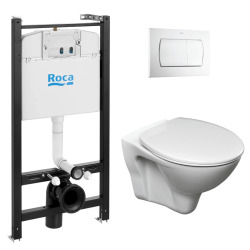 Roca Pack Bâti-support Roca Active + WC suspendu Jika Neo + plaque blanche (RocaActiveS-LinePro-1)