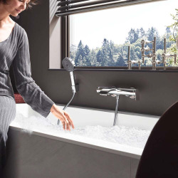  Vivenis Mitigeur bain/douche + Hansgrohe Pulsify Select Set de Douchette à main XXL Performance 105mmchrome (75420000-Pulsify)