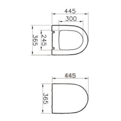  Sento abattant softclose en duroplast, blanc (120-003-009)