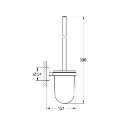  START set porte-balai de WC + dérouleur de papier mural, noir mat (411852430-GroheBlackSet1)