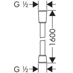  Isiflex flexible de douche 1,60 m, bronze brossé (28276140)