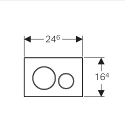  Plaque de déclenchement WC DUOFIX Sigma 20, Noir Mat/ Chrome  (115.882.14.1)