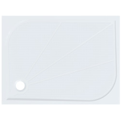 Swiss Aqua Technologies Limnew 100x80 cm receveur de douche rectangulaire, marbre coulé, blanc (LIMNEW10080)