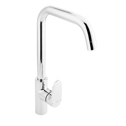 Swiss Aqua Technologies Dark mitigeur de lavabo avec bec pivotant, chrome (SATBSDA280LCR)