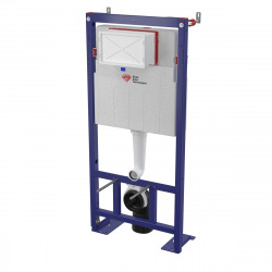  Pack WC bâti-autoportant + WC SAT sans bride + Abattant SoftClose + Plaque blanche (SMART-Infinitio-M270)