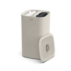 Joseph Joseph Tota panier de séparation du linge, facile à vider, 60 litres, écru (50019)