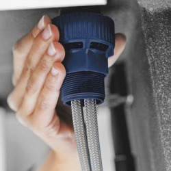  Quickfix Mitigeur cuisine semi-pro avec ressort et douchette 2 jets, Chrome (MM300306010000)