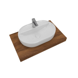 Naturel Ensemble de salle de bain Hansgrohe avec lavabo Dolce 80x8x50 cm chêne charleston KSETDO4