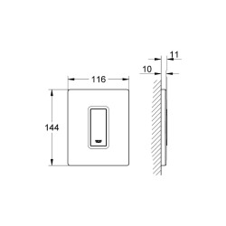  Skate Cosmopolitan Plaque de commande urinoir (38784000)