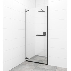 Swiss Aqua Technologies TGD NEW Porte de douche battante 80x200cm, verre transparent Easy Clean (SATTGDO80NIKAC)