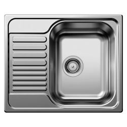 Blanco Lot de 6 éviers TIPO 45 S Mini en Acier inoxydable, égouttoir réversible 60,5x50cm avec siphon inclus (516524-GVP06)