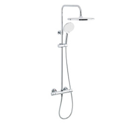 Swiss Aqua Technologies Colonne de douche XXL 250 avec mitigeur thermostatique, Douchette 3 jets, chrome (SATSSTKE)