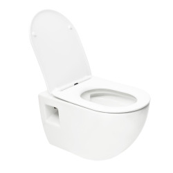 Pack bati-support Geberit UP100 + WC sans bride Swiss Aqua Technologies + Abattant SoftClose + Plaque (ProjectGeb10)