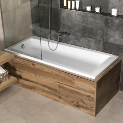 160x75 cm Idea Plus baignoire rectangulaire en acrylique, gauche et droite, sans pieds, blanc (ID1600PLUS)