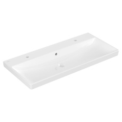  Plan de toilette Avento, 1000 x 470 x 165 mm, Blanc, avec trop-plein (4156A401)