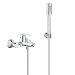 Grohe Euphoria Cosmopolitan, Stick Set de douche 1 jet + mitigeur monocommande bain/douche, Chrome (23914001-Euphoria)