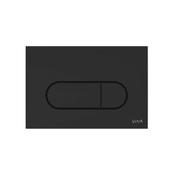 Vitra  Root Round Plaque de déclenchement double touche, Noir mat (740-2211)