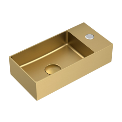 Swiss Aqua Technologies Aurum Lave mains en Acier Inoxydable 304, 36x18x9cm, Or brossé PVD (SATAUR3618BG)