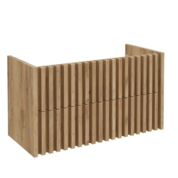 Swiss Aqua Technologies Meuble de salle de bain avec sa plaque de recouvrement, SAT Delano, 100x56x46 cm chêne mat (DELANO100ZDDE)