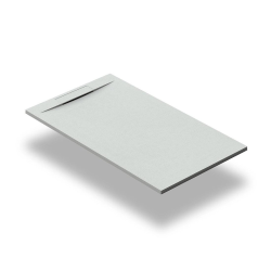  Fusion Receveur de douche 120x80cm en marbre coulé, Gris perle (SATFU12080GRP)