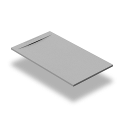  Fusion Receveur de douche 140x80cm en marbre coulé, Gris perle (SATFU14080GRP)