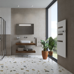  SERENIS Sèche-serviette connecté mât à droite, 500W, Anthracite (850549)