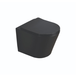 Swiss Aqua Technologies Pack WC Bâti autoportant + WC Swiss Aqua Technologies Infinitio noir sans bride + Plaque chrome