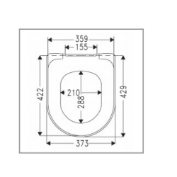  Abattant WC architectura declipsable avec frein de chute (98M9C101)