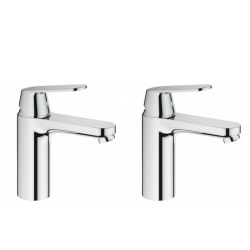  Eurosmart Cosmopolitan - Lot de 2 mitigeurs de lavabo CE, chrome (2339800E-DUO)