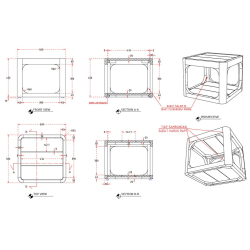  Table d'appoint de jardin en teck massif, 50x50x40 cm, deux plateaux et angle arrondie, fabrication artisanale (NATOFTB5050S)