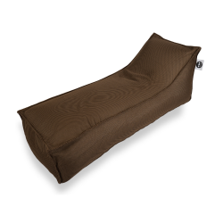 Soo Santaï Relax Sis chaise longue 160x70x35 interieur & exterieur flottante, dehoussable et resistante aux UV, Brun, sans polystyrène