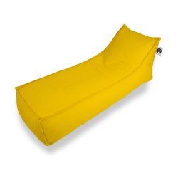 Soo Santaï Relax Sis chaise longue 160x70x35 interieur & exterieur flottante, dehoussable et resistante aux UV, Jaune, sans polystyrène