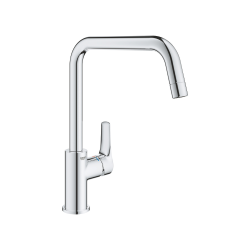 Grohe Eurosmart Mitigeur monocommande pour évier 1/2″, zone de pivotement 150° et bec haut, chrome (G3056700F)
