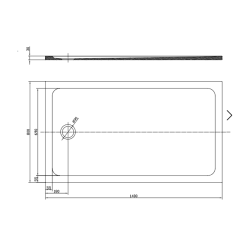  Project by Siko Receveur de douche rectangulaire 140x80 cm marbre coulé, blanc (SATSVPRO14080)