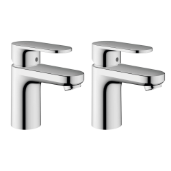  Vernis Blend Lot de 2 Mitigeurs de lavabo 70 CoolStart avec tirette et vidage synthétique (71584000-DUO)