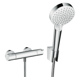 Hansgrohe Ecostat 1001 CL Pack Mitigeur Thermostatique douche + Set Crometta Porter’S Douchette Vario / 1,25m (13211000-Vario)